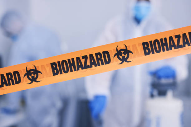 Professional Biohazard Cleanup technician working in Brightwaters, NY